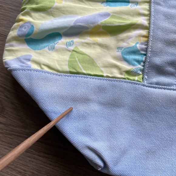 Lilly Pulitzer Tote Bag 19 X 12 X 6" Medium Canvas Blue Tropical Bird Graphic - Picture 12 of 16